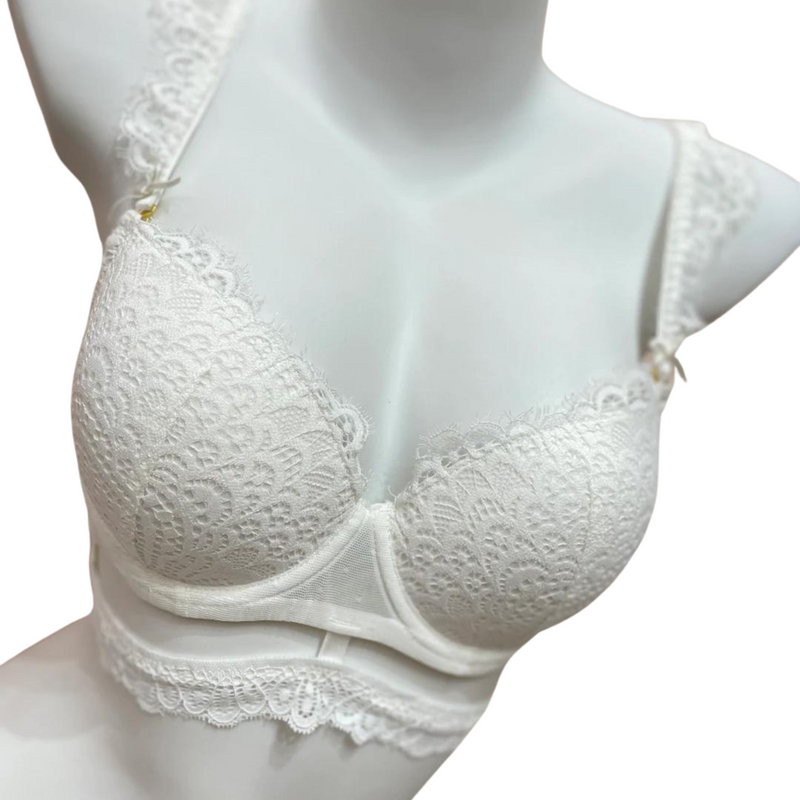 Lace Demi Cup Bras With Sexy Cut Outs (Removable Straps)
