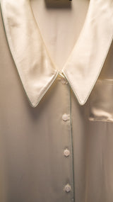 Dim Gray Stylish, Sleek and Sultry Mulberry Silk Pajama Shirt Dress